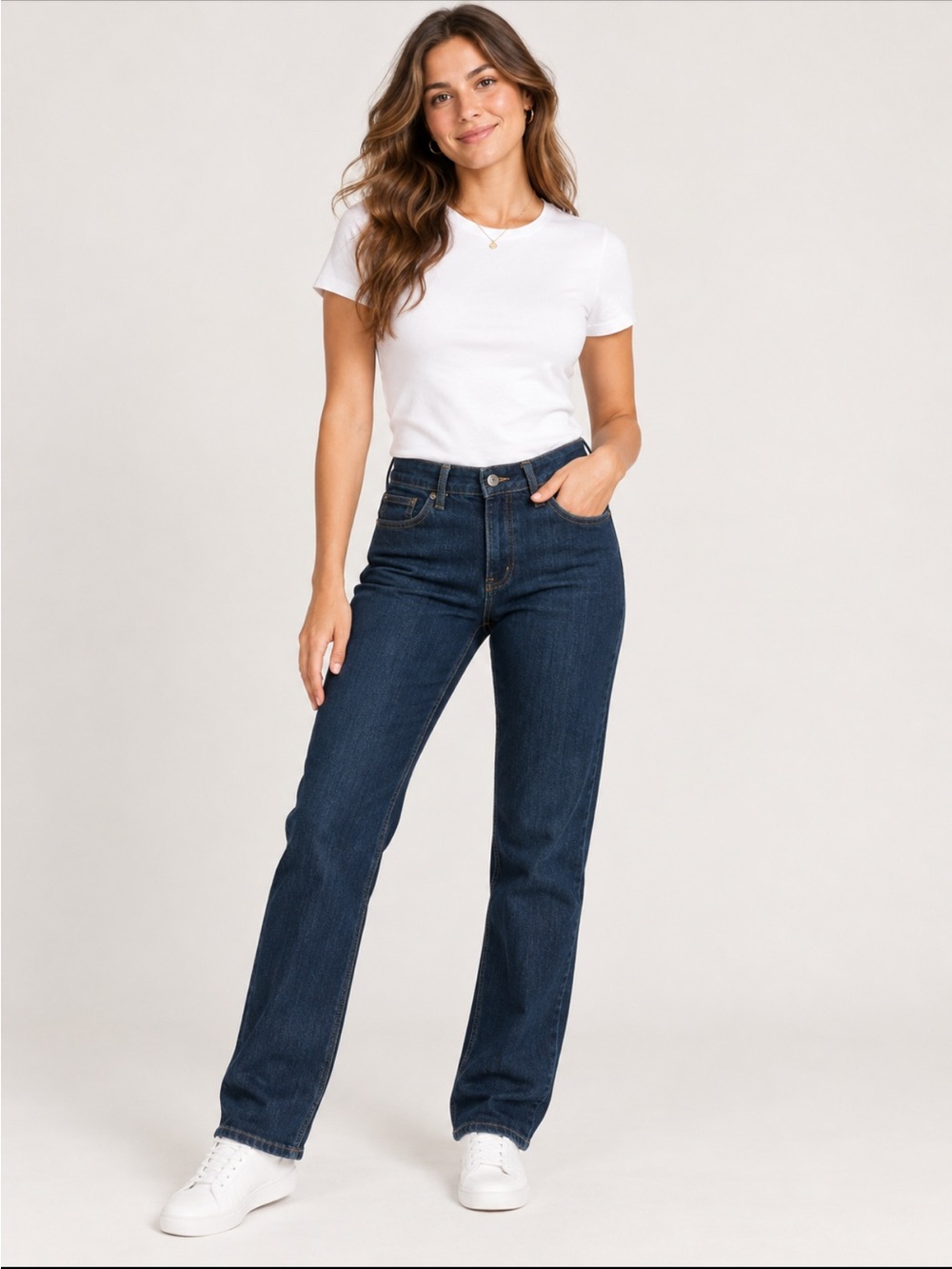 Kenneth Cole Reaction Women’s Dark Wash Straight Leg Jeans Size 12 Short